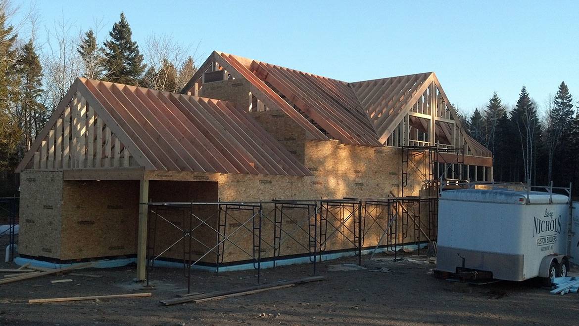 Custom home built by L.E. Nichols & Son LLC in Harrington, Maine